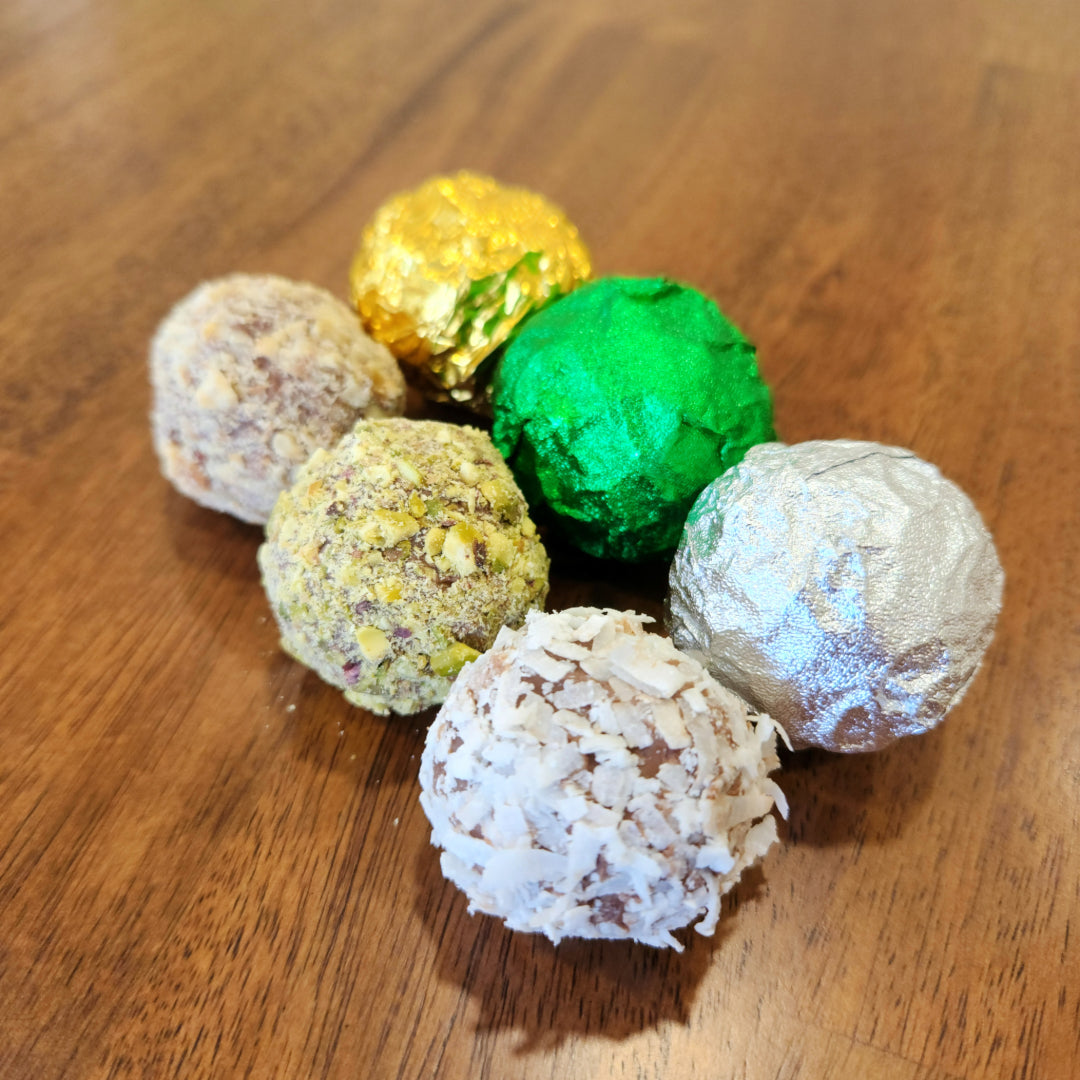 Dark Chocolate Date and Nuts Truffles