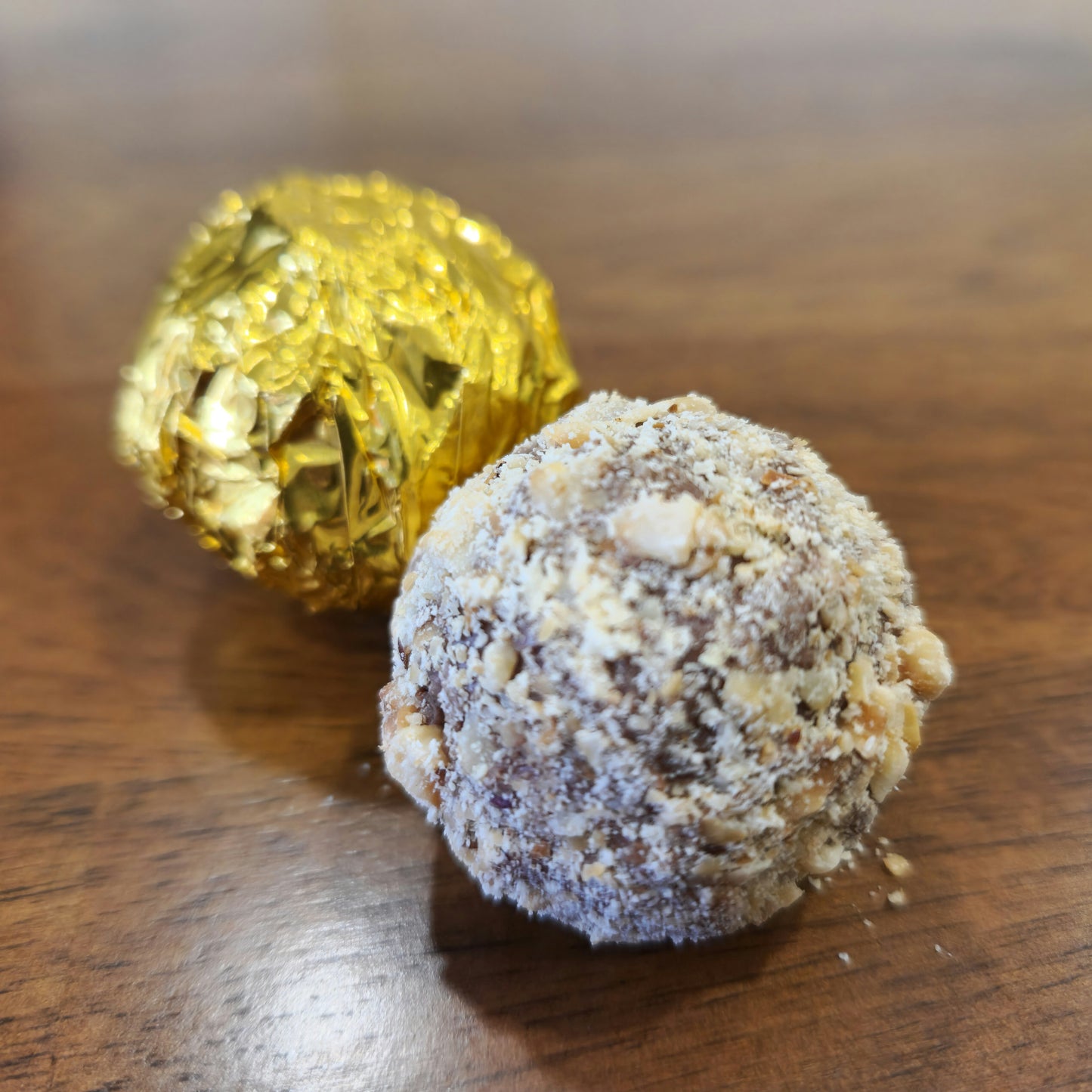 Milk Chocolate Date and Hazelnut Truffles
