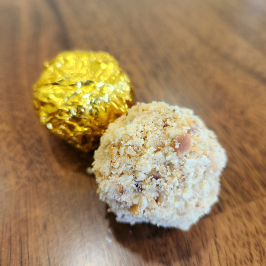 White Chocolate Date and Hazelnut Truffles