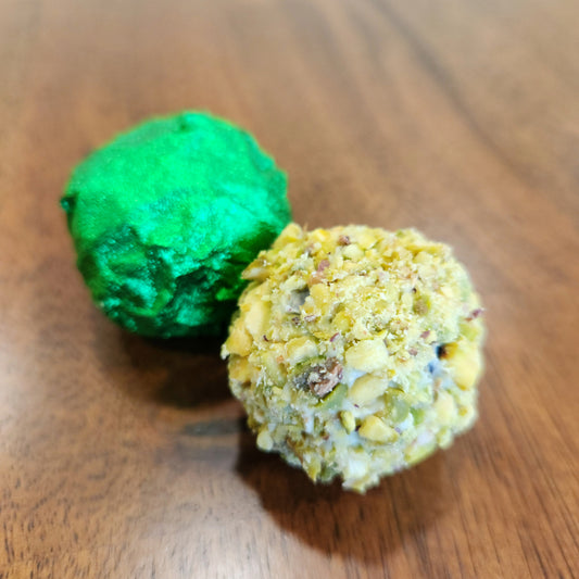 White Chocolate Date and Pistachio Truffles